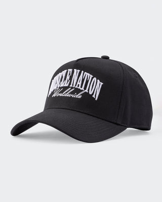 MN Worldwide A-Frame Hat - Black-Accessories-ACC1125211BLK-MNAPPRL47995-1-Muscle Nation