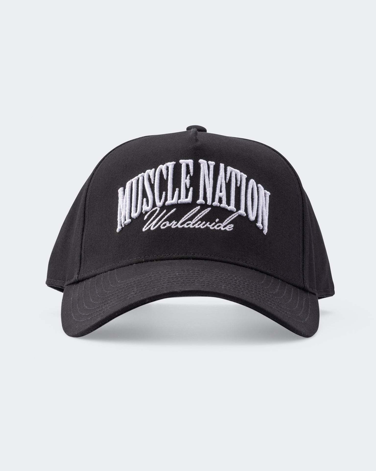 MN Worldwide A-Frame Hat - Black-Accessories-ACC1125211BLK-MNAPPRL47995-2-Muscle Nation