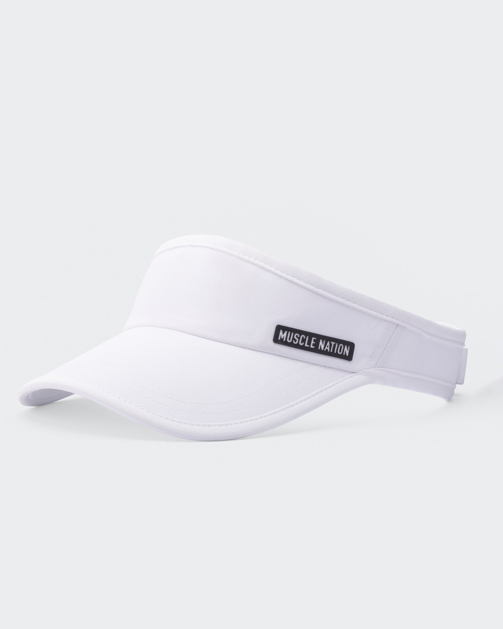 Muscle Nation Active Visor - White-Accessories-White-ACC1124176WHT-ONE-MNAPPRL32757-1-Muscle Nation