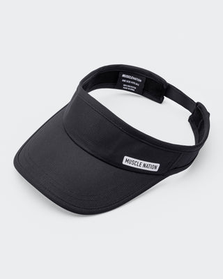 Muscle Nation Active Visor - Black-Accessories-Black-ACC1124176BLK-ONE-MNAPPRL32756-2-Muscle Nation