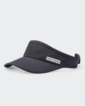 Muscle Nation Active Visor - Black-Accessories-Black-ACC1124176BLK-ONE-MNAPPRL32756-1-Muscle Nation