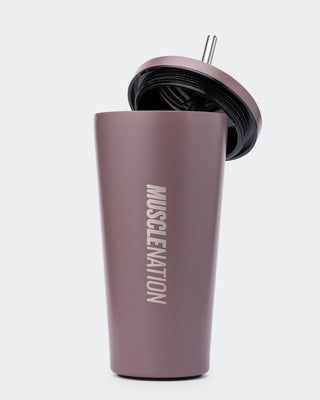 Stainless Steel Cup Warm Brown - Muscle Nation insulated tumbler, view 2