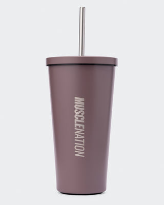 Stainless Steel Cup Warm Brown - Muscle Nation insulated tumbler