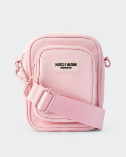 MN Mini Cross Body Bag Pale Pink - Muscle Nation cross body bag