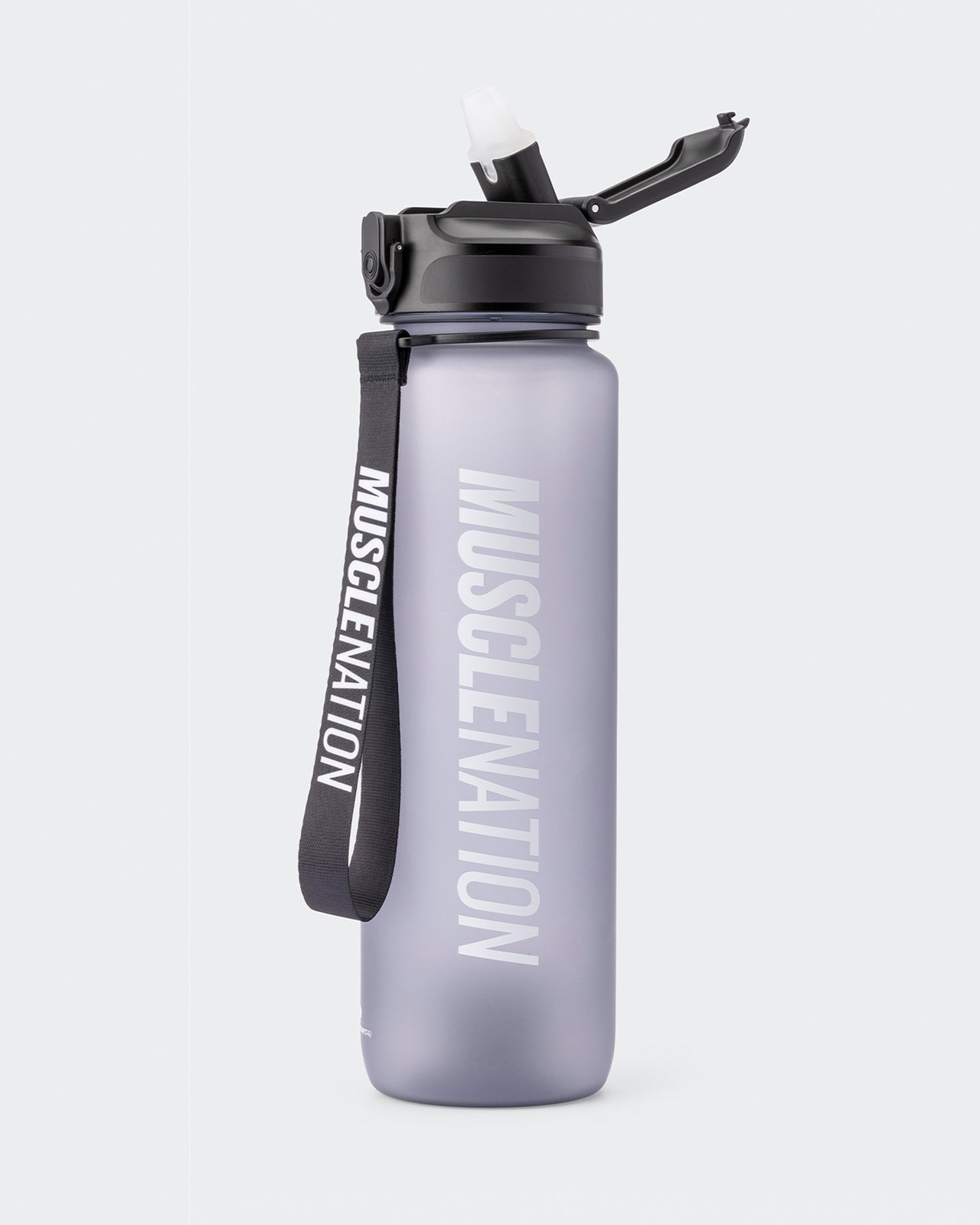 Essential Straw Bottle-Shakers & Bottles-Black-AC1123111BLK-ONE-MNAPPRL28567-4-Muscle Nation