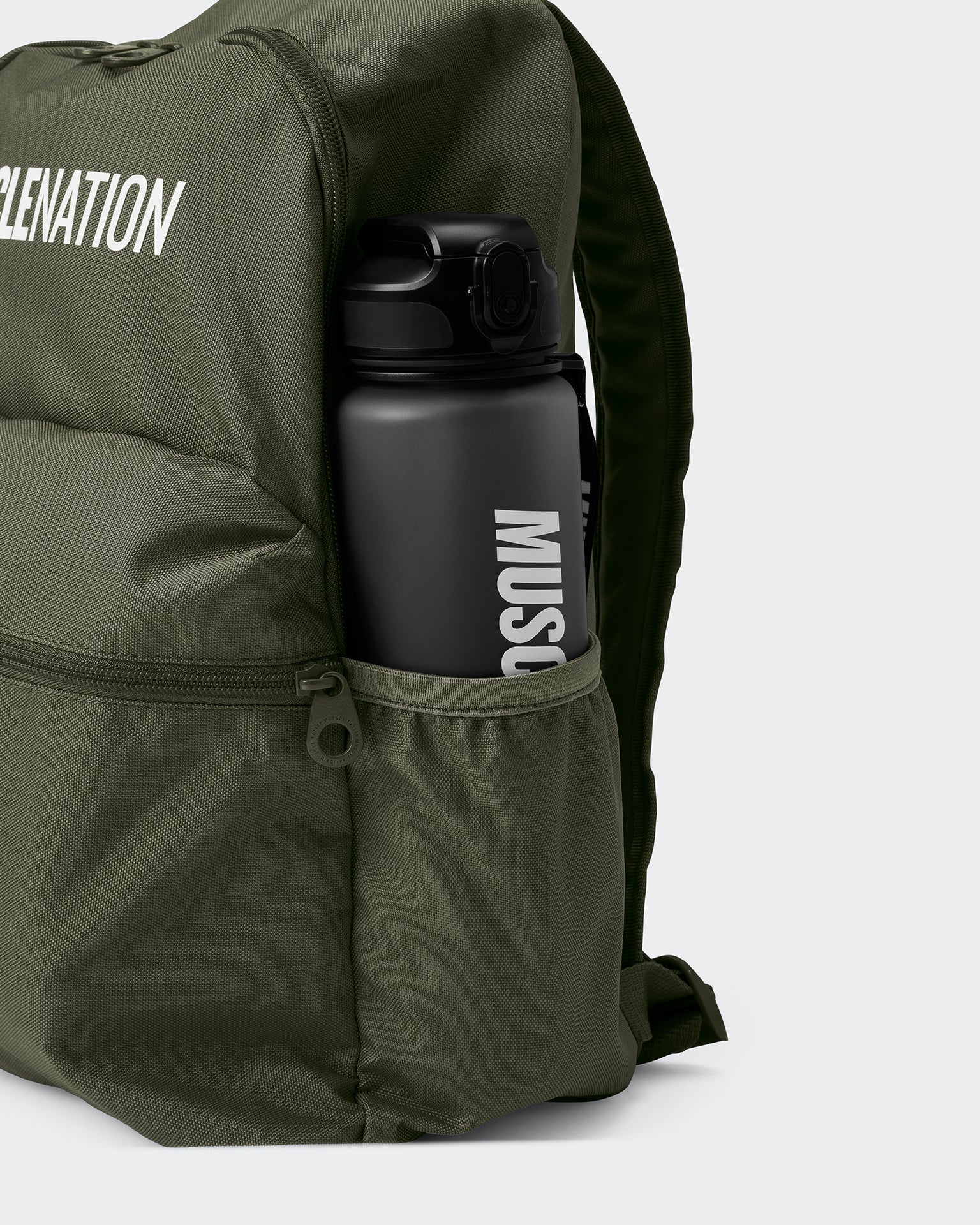 Muscle Nation Backpack - Dark Khaki-Accessories-Dark Khaki-ACC022569DKHAKI-ONE-MNAPPRL42436-2-Muscle Nation