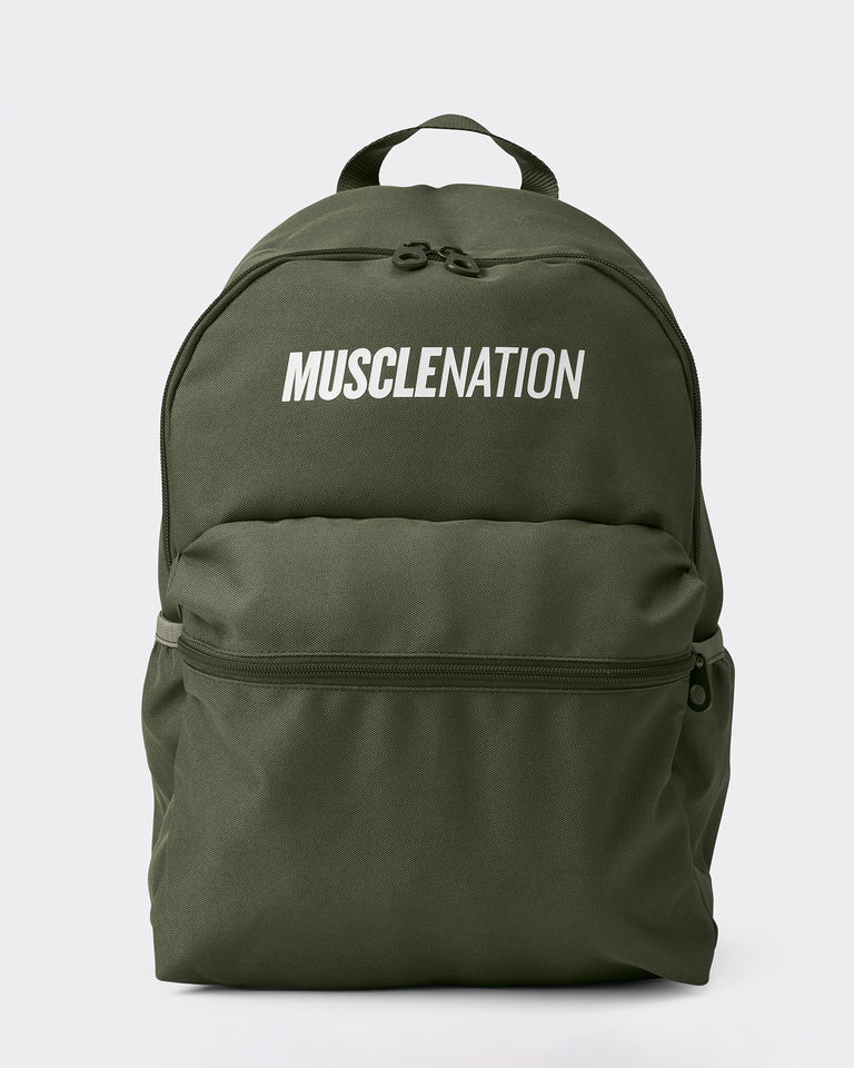 Muscle Nation Backpack - Dark Khaki-Accessories-Dark Khaki-ACC022569DKHAKI-ONE-MNAPPRL42436-1-Muscle Nation