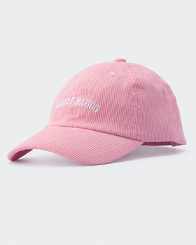 Worldwide Corduroy Dad Cap - Paradise Pink-Accessories-Paradise Pink-AC022468PPNK-ONE-MNAPPRL31650-1-Muscle Nation