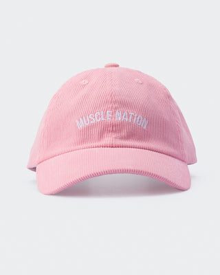 Worldwide Corduroy Dad Cap - Paradise Pink-Accessories-Paradise Pink-AC022468PPNK-ONE-MNAPPRL31650-2-Muscle Nation