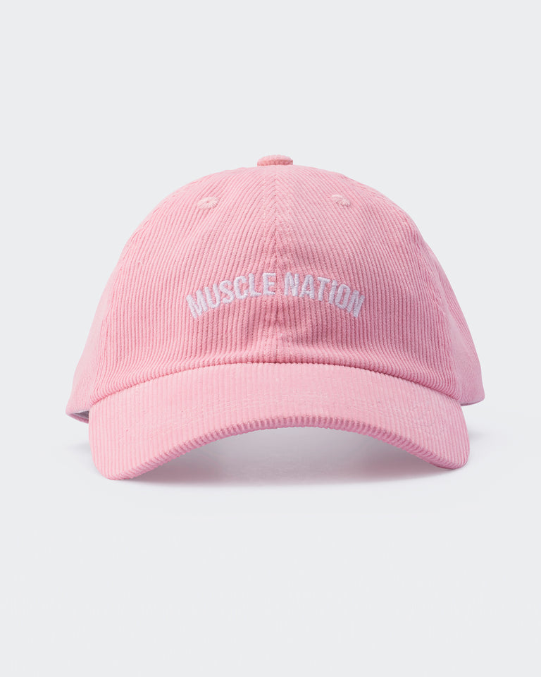 Worldwide Corduroy Dad Cap - Paradise Pink-Accessories-Paradise Pink-AC022468PPNK-ONE-MNAPPRL31650-2-Muscle Nation