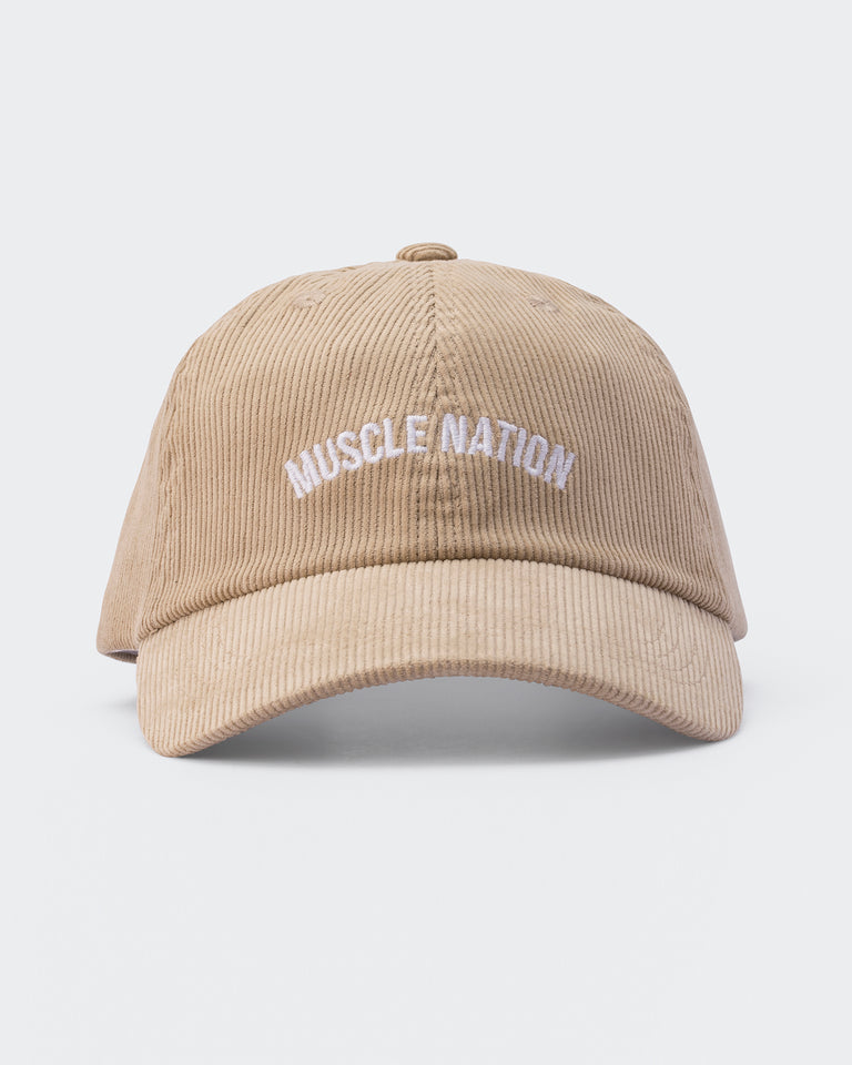 Worldwide Corduroy Dad Cap - Cream-Accessories-Cream-AC022468CREAM-ONE-MNAPPRL30334-2-Muscle Nation
