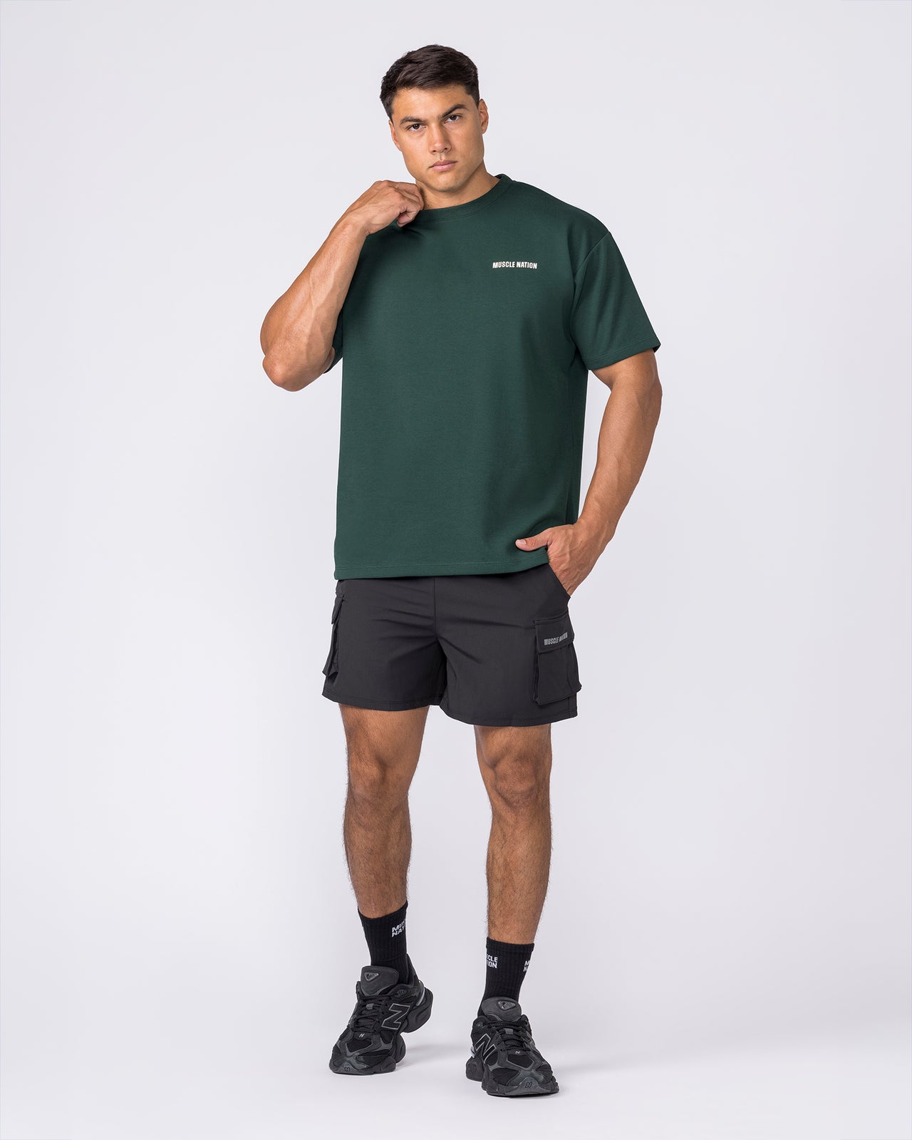 Active Cargo 5" Shorts - Black-Shorts-S-1125161BLK-S-MNAPPRL47185-7-Muscle Nation