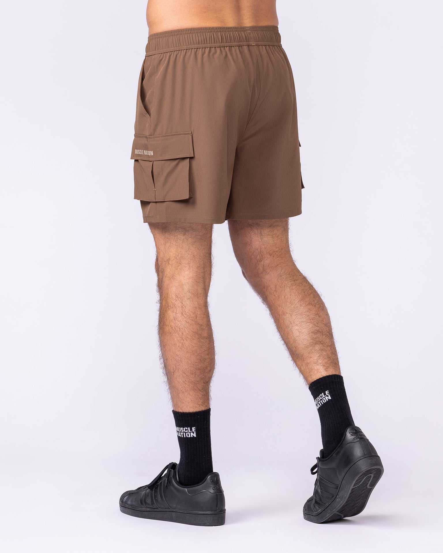 Active Cargo 5" Shorts - Hazelnut-Shorts-S-1125161HZLNT-S-MNAPPRL47192-5-Muscle Nation