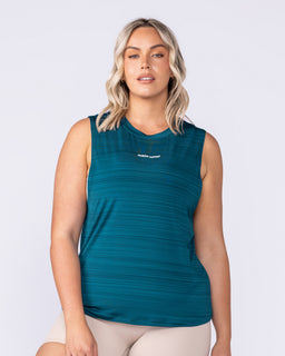 Active Drop Arm Training Tank Dark Marine - Muscle Nation women's tank top