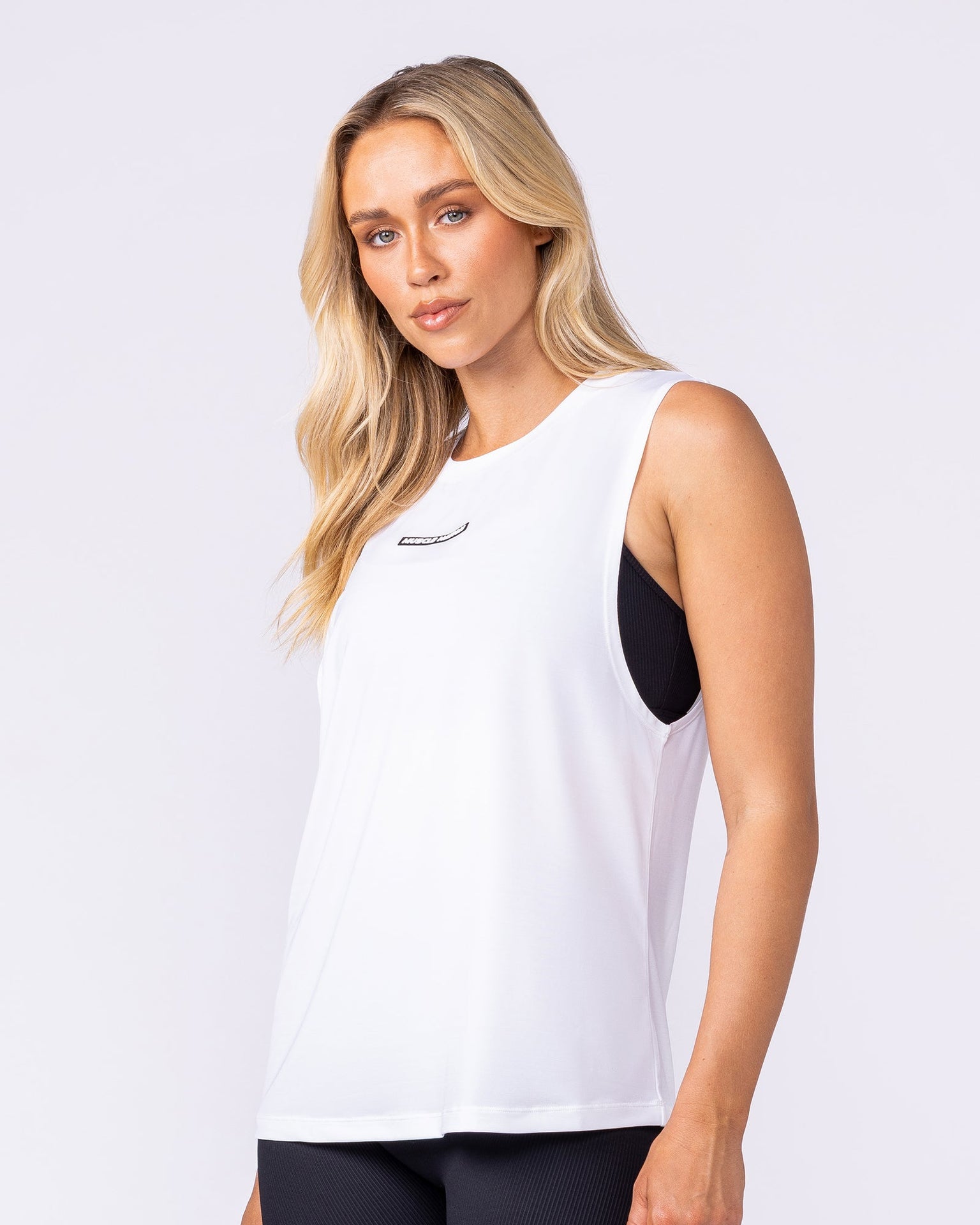 Active Drop Arm Training Tank - White-Singlets & Tanks-XXS-112406WHT-XXS-MNAPPRL32875-3-Muscle Nation