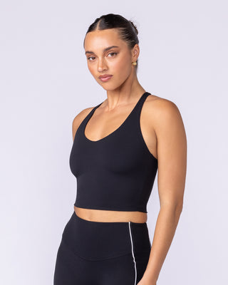 Active Form Cropped Tank - Black-Singlets & Tanks-XXS-1125128BLK-XXS-MNAPPRL45336-1-Muscle Nation