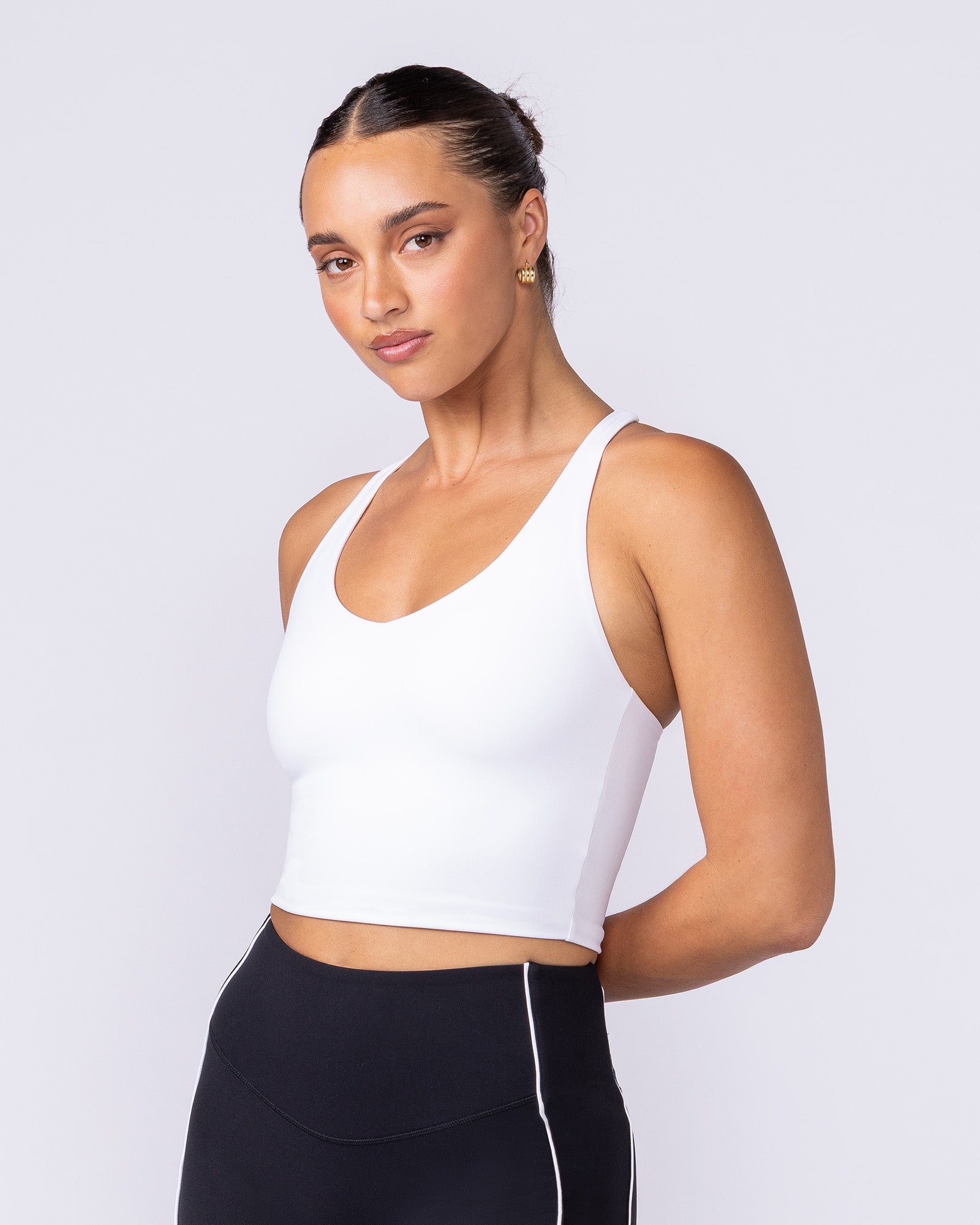 Active Form Cropped Tank - White-Singlets & Tanks-XXS-1125128WHT-XXS-MNAPPRL45372-3-Muscle Nation