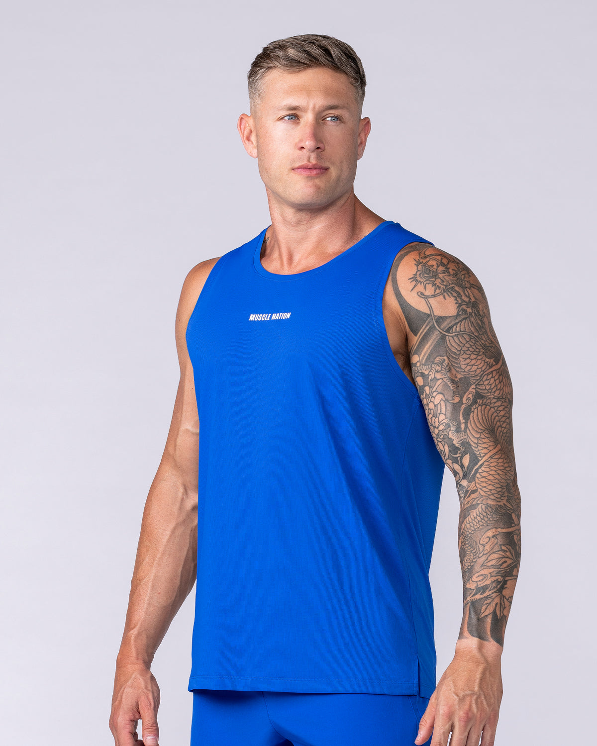 Aero Active Tank – Bondi Blue – detail