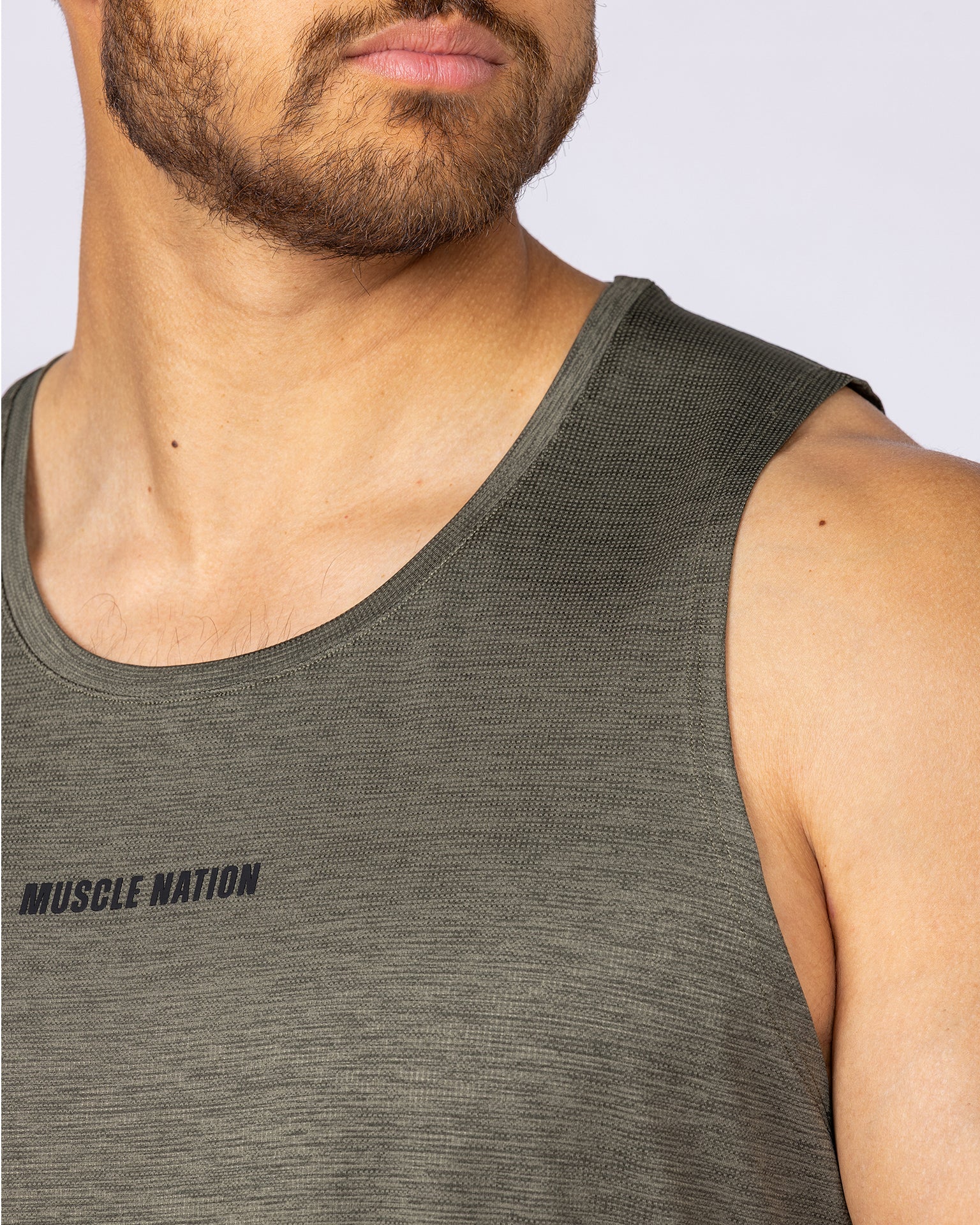 Aero Active Tank - Dark Khaki-Singlets & Tanks-S-1125167DKHAKI-S-MNAPPRL47942-4-Muscle Nation