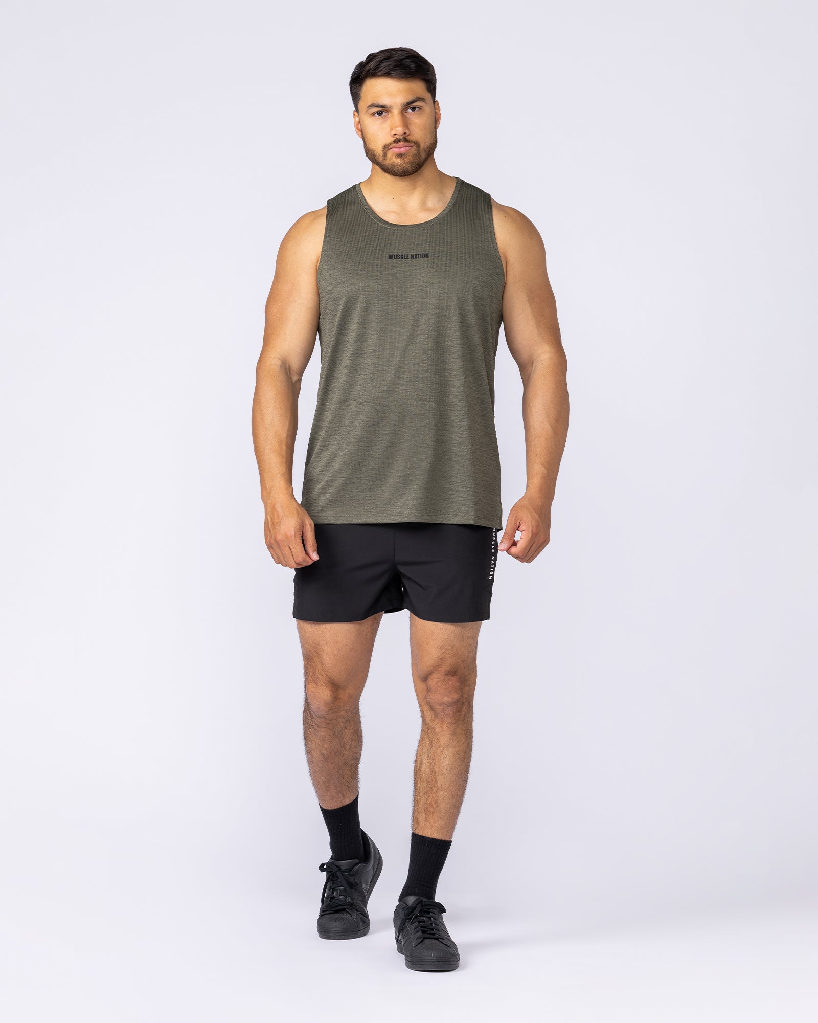 Aero Active Tank - Dark Khaki-Singlets & Tanks-S-1125167DKHAKI-S-MNAPPRL47942-6-Muscle Nation