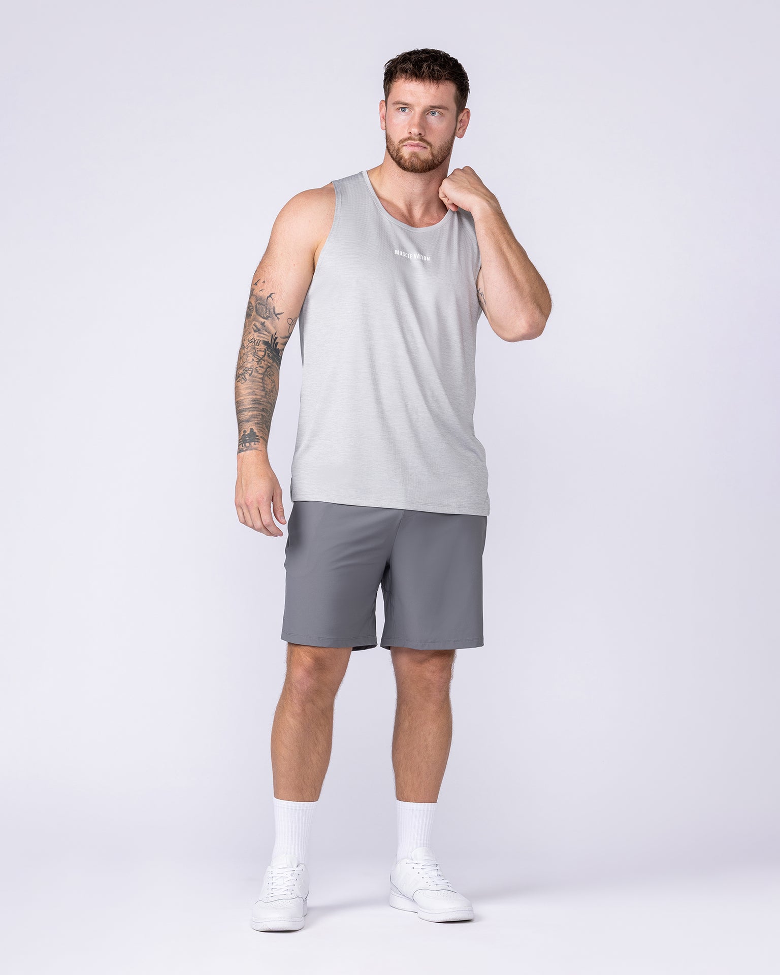 Aero Active Tank - Quiet Grey-Singlets & Tanks-S-1125167QUTGRY-S-MNAPPRL47206-7-Muscle Nation