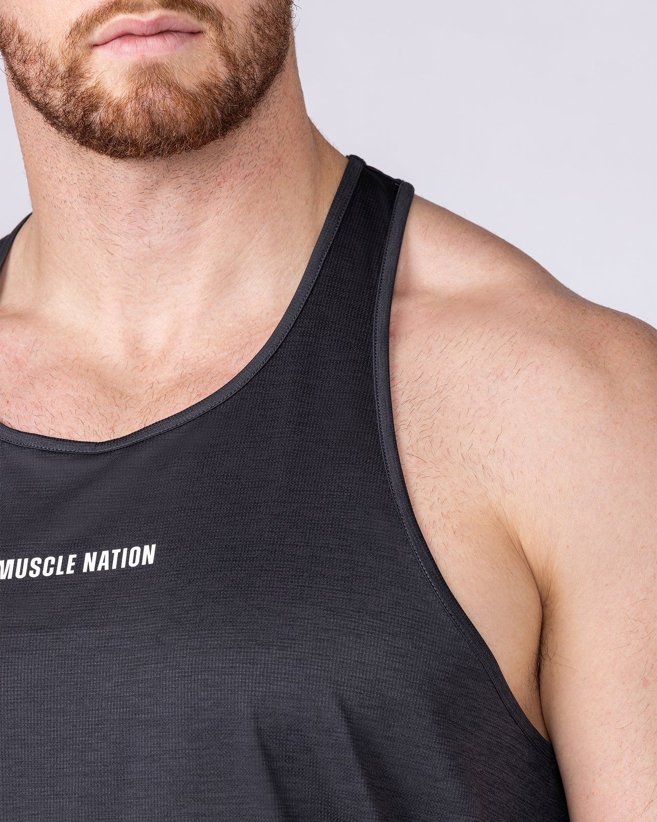 Aero Y Back Singlet Black - Muscle Nation men's muscle tank, view 4