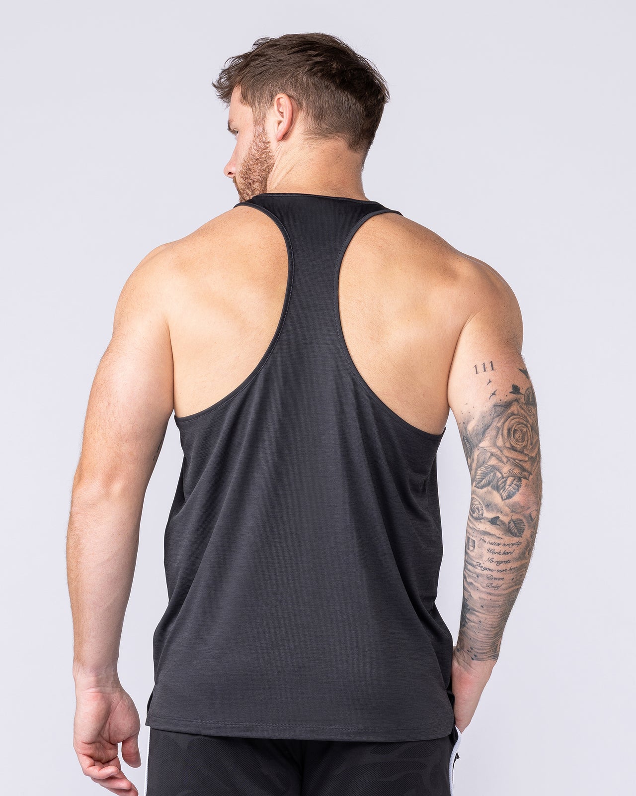 Aero Y Back Singlet Black - Muscle Nation men's muscle tank, view 5