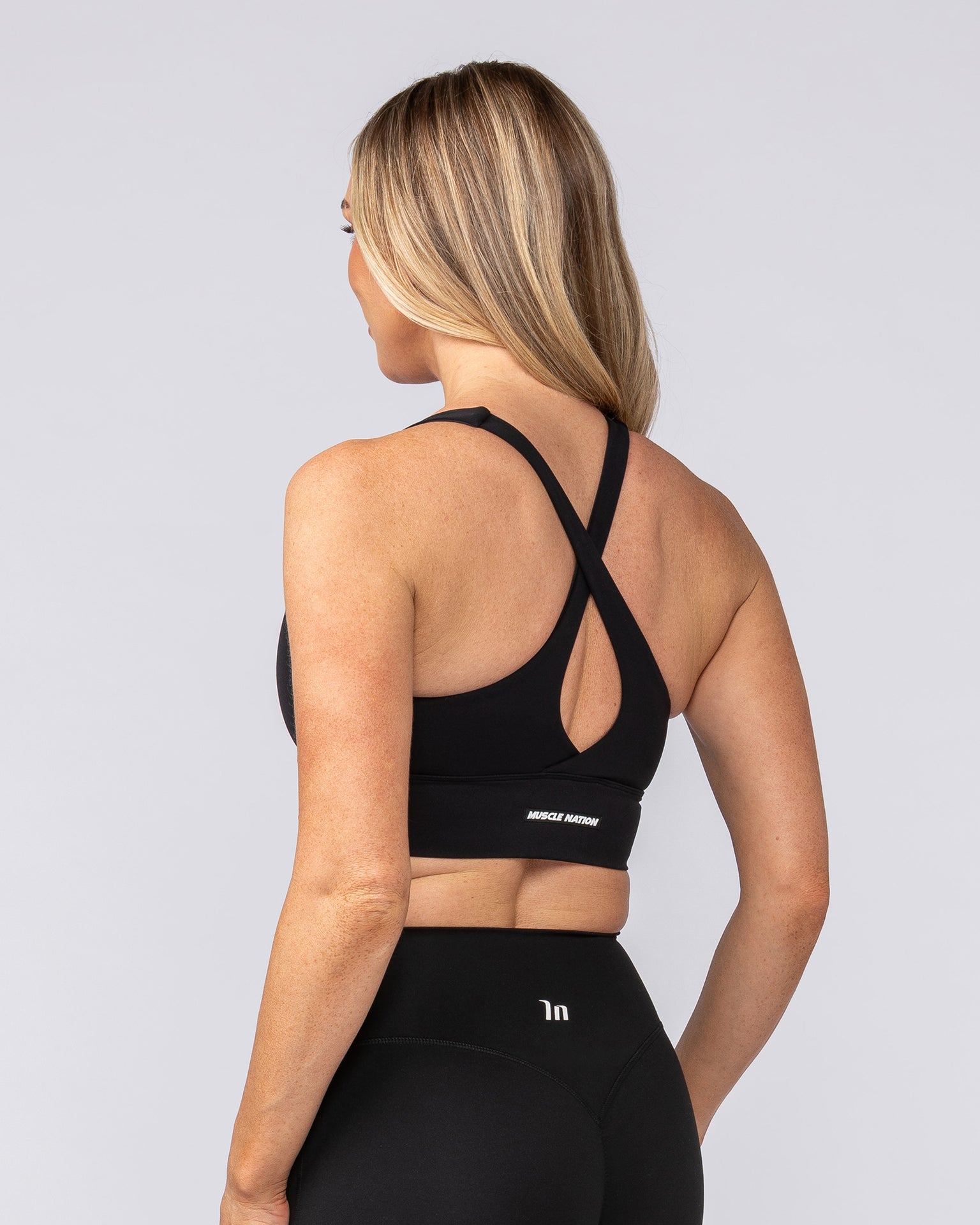 Allure Longline Bra - Black-Sports Bras-XS-082502BLK-XS-MNAPPRL43647-4-Muscle Nation