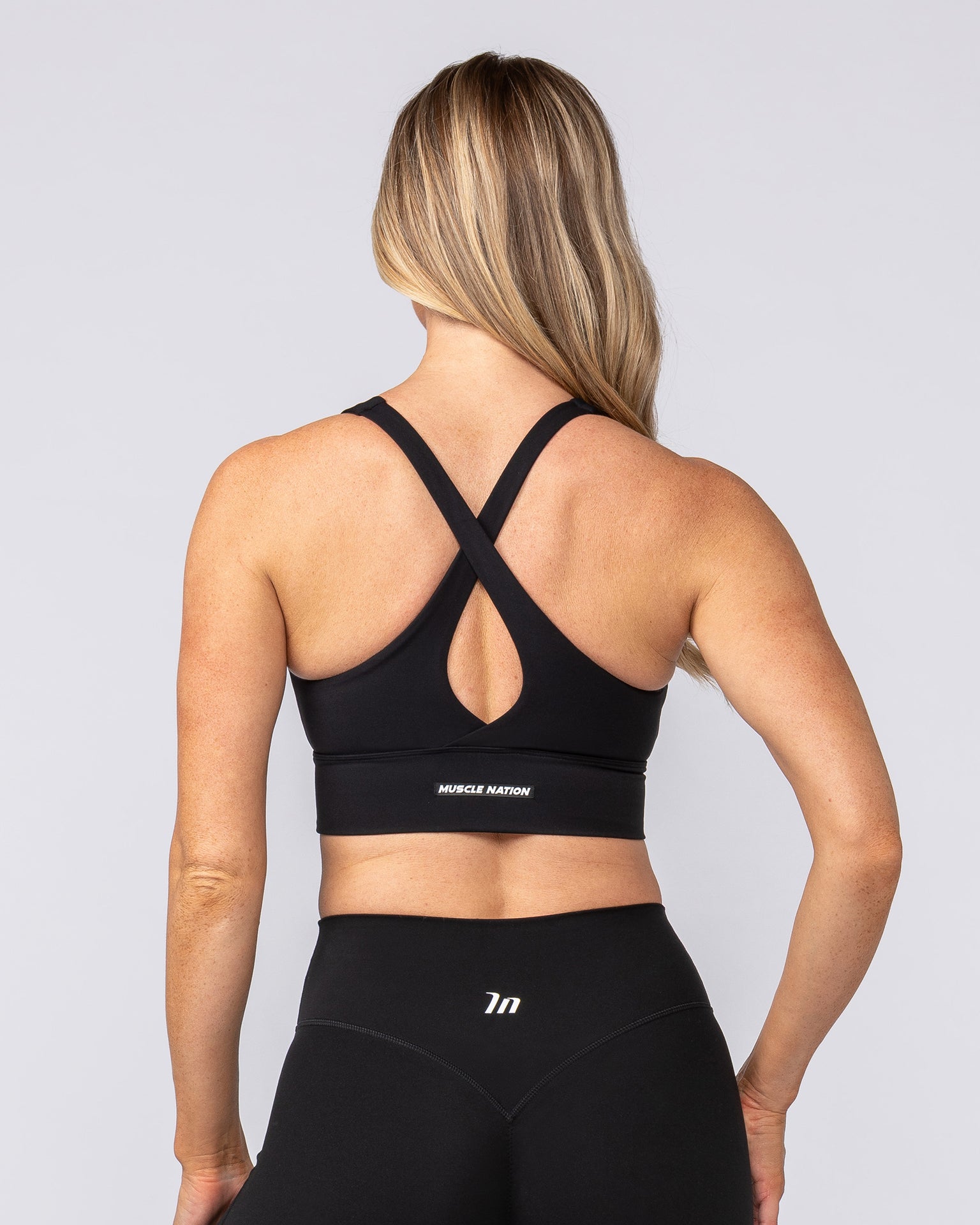 Allure Longline Bra - Black-Sports Bras-XS-082502BLK-XS-MNAPPRL43647-5-Muscle Nation