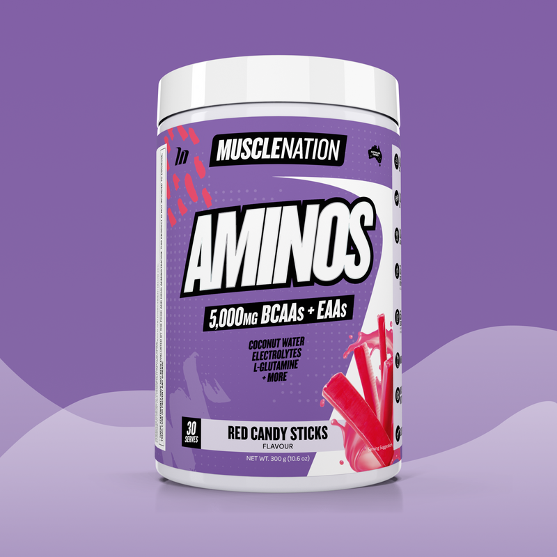 AMINOS + HYDRATION - Red Candy Sticks - 30 serves-Aminos-MNSUPPS0165-764460254235-1-Muscle Nation