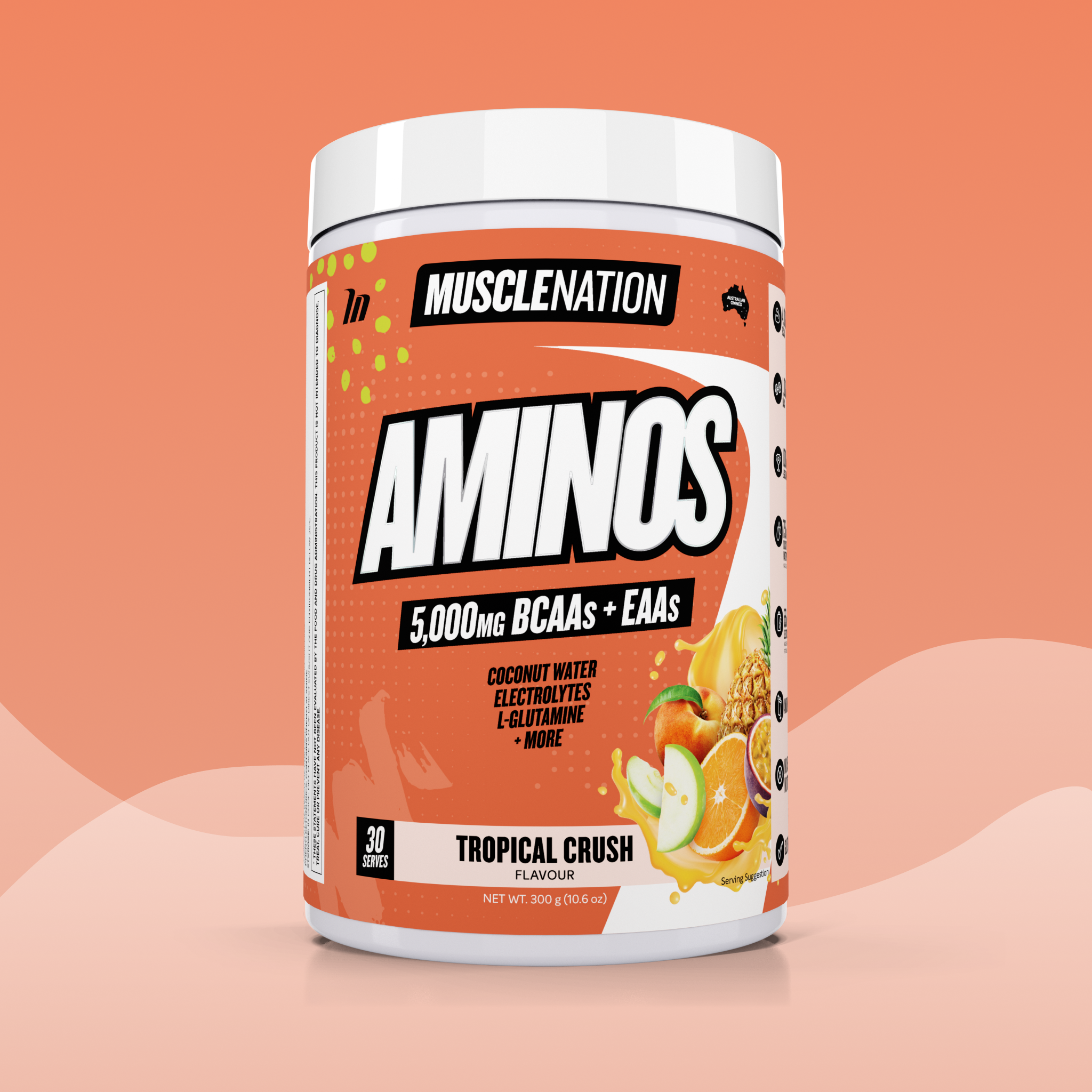 AMINOS + HYDRATION - Tropical Crush - 30 serves-Aminos-MNSUPPS0244-764460254549-1-Muscle Nation