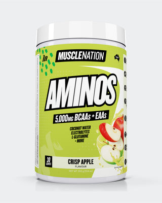AMINOS + HYDRATION - Crisp Apple - 30 serves-Aminos-MNSUPPS0333-735850949185-1-Muscle Nation