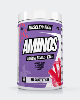 AMINOS + HYDRATION - Red Candy Sticks - 30 serves-Aminos-MNSUPPS0165-764460254235-1-Muscle Nation