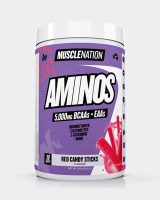 AMINOS + HYDRATION - Red Candy Sticks - 30 serves-Aminos-MNSUPPS0165-764460254235-1-Muscle Nation
