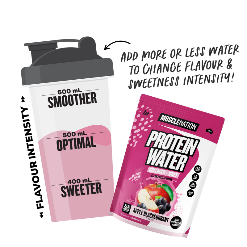 PROTEIN WATER - Apple Blackcurrant - 25 serves 750g-Protein Waters-MNSUPPS0236-9359054001220-3-Muscle Nation