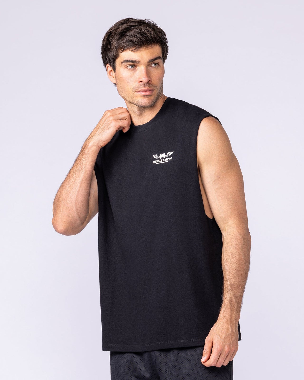 Archives Muscle Tank - Black-Singlets & Tanks-S-1125149BLK-S-MNAPPRL47227-4-Muscle Nation