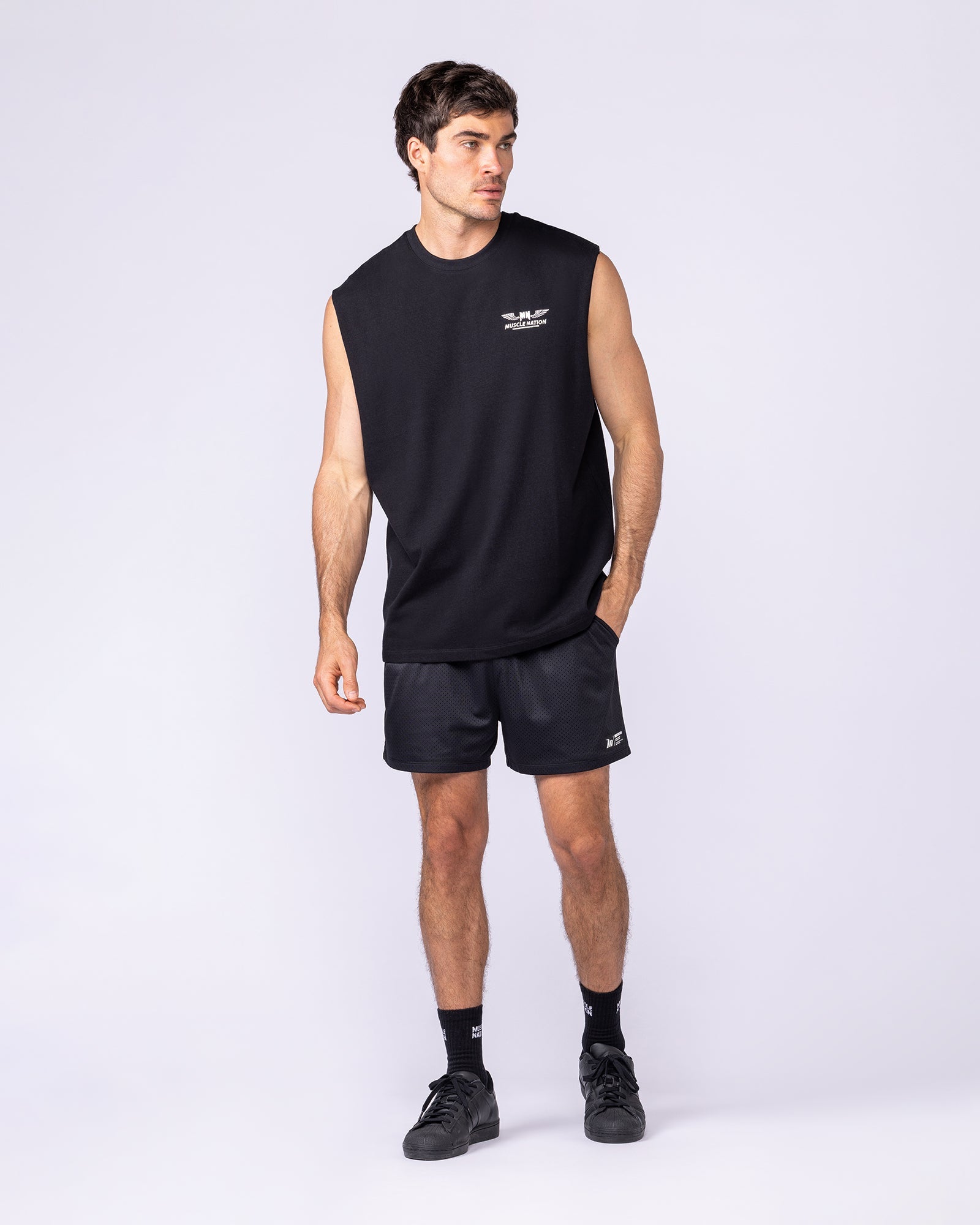 Archives Muscle Tank - Black-Singlets & Tanks-S-1125149BLK-S-MNAPPRL47227-6-Muscle Nation