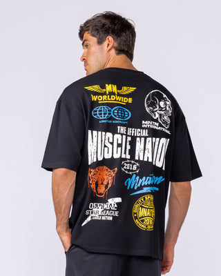 Archives Oversized Tee - Black-T-Shirts-XS-112573BLK-XS-MNAPPRL47234-2-Muscle Nation