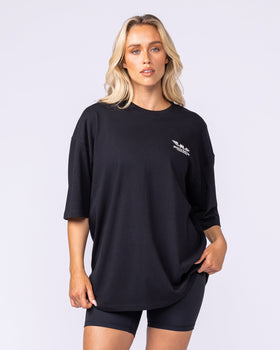 Archives Oversized Tee - Black-T-Shirts-XS-112573BLK-XS-MNAPPRL47234-10-Muscle Nation