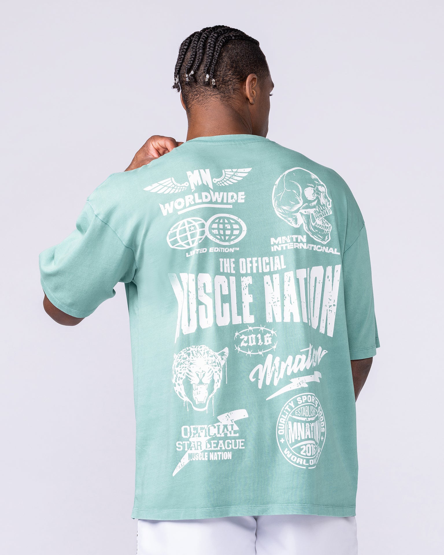 Archives Oversized Vintage Tee - Washed Alpine-T-Shirts-XXS-112572WAPN-XXS-MNAPPRL47242-1-Muscle Nation