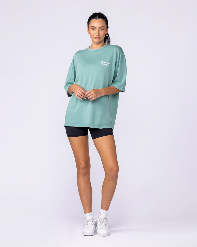 Archives Oversized Vintage Tee - Washed Alpine-T-Shirts-XXS-112572WAPN-XXS-MNAPPRL47242-9-Muscle Nation