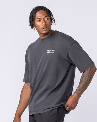 Archives Oversized Vintage Tee - Washed Black-T-Shirts-XXS-012627WSHBLK-XXS-MNAPPRL48868-2-Muscle Nation