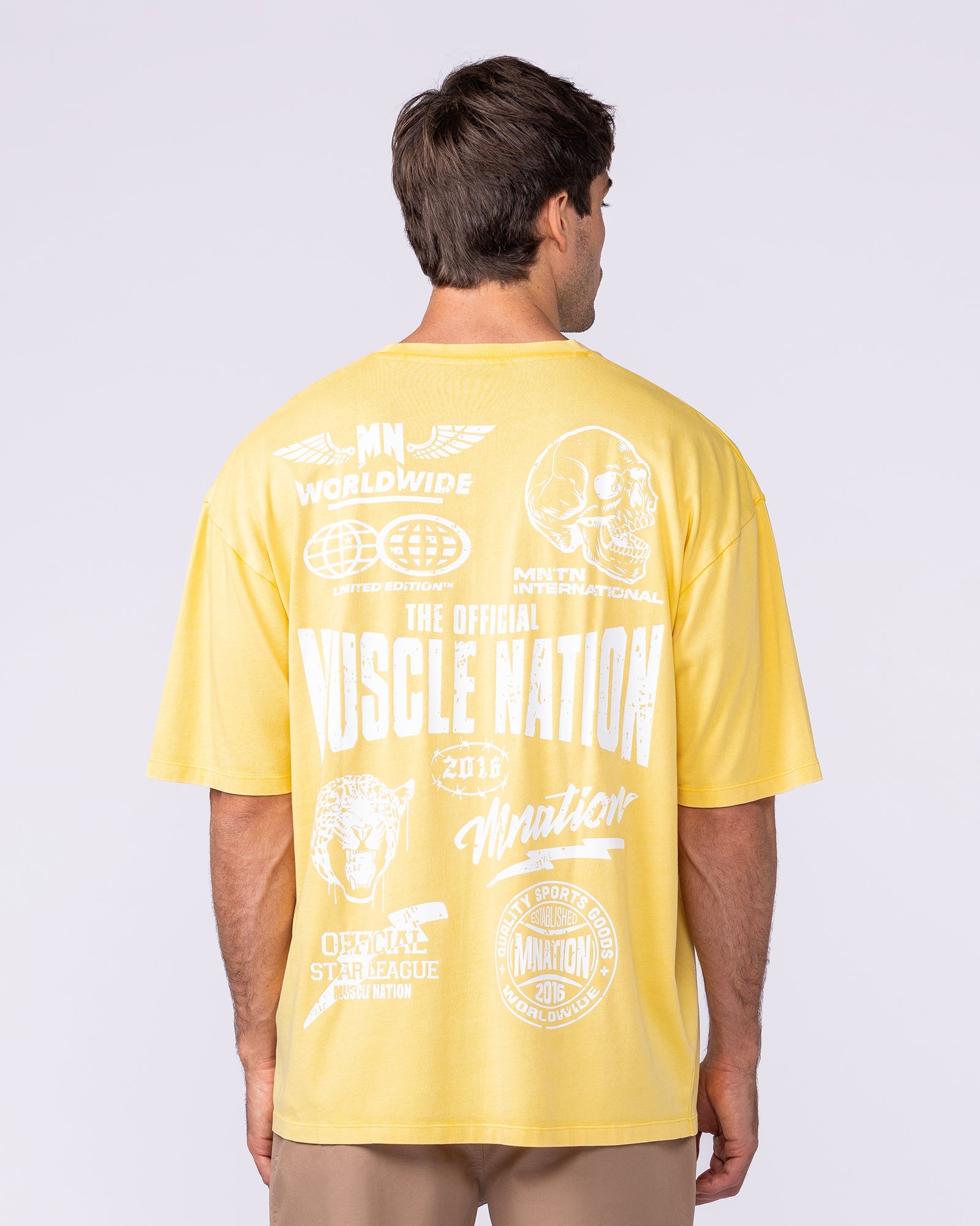 Archives Oversized Vintage Tee - Washed Honeycomb-T-Shirts-XS-112572WHYCB-XS-MNAPPRL47251-5-Muscle Nation