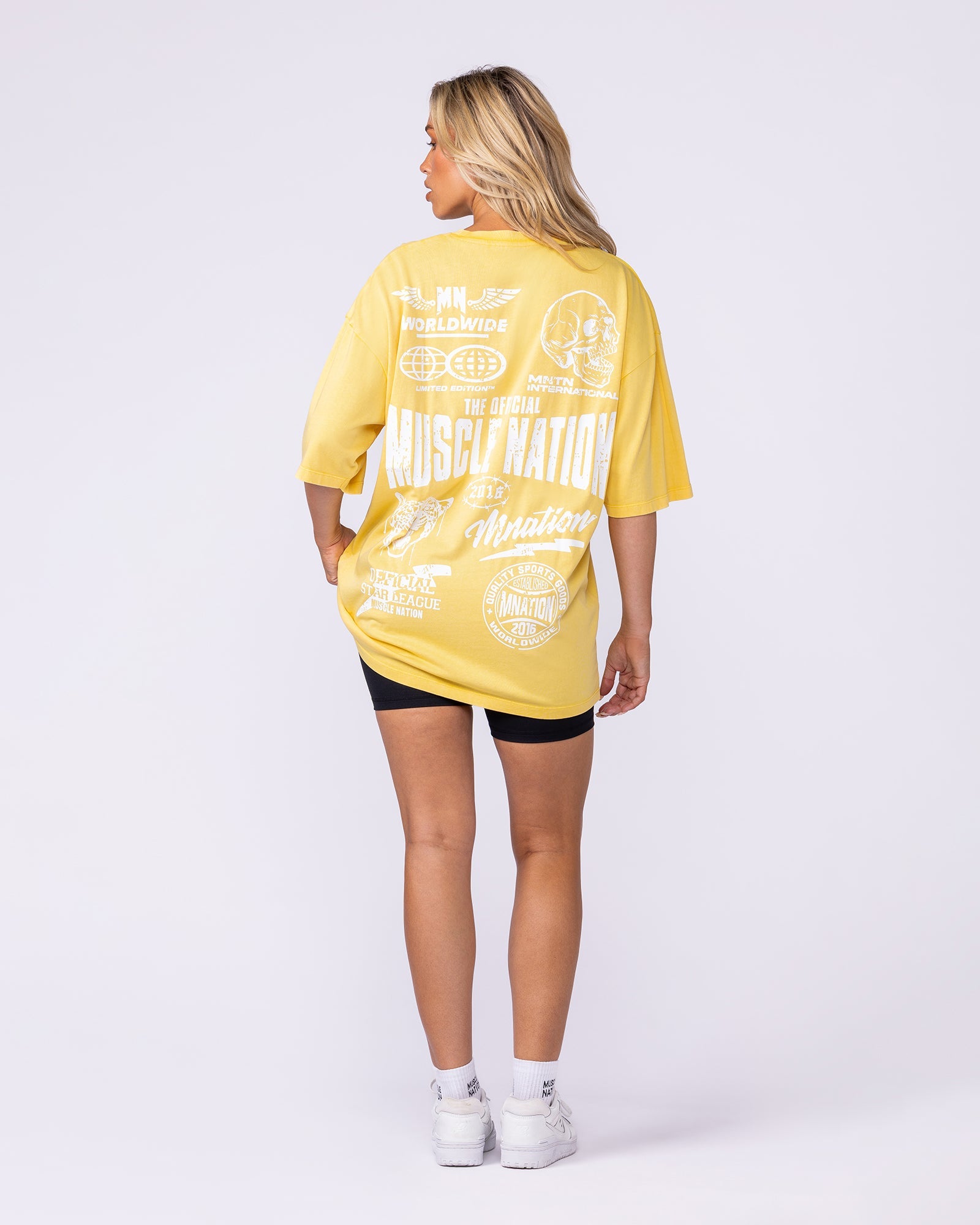 Archives Oversized Vintage Tee - Washed Honeycomb-T-Shirts-XS-112572WHYCB-XS-MNAPPRL47251-8-Muscle Nation