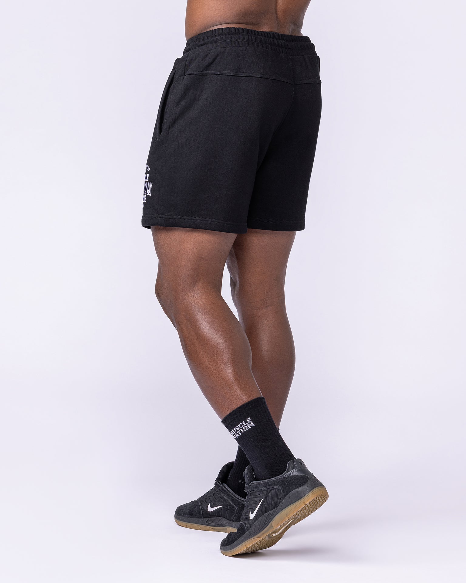 Archives Sweat 5" Shorts - Black-Shorts-S-112558BLK-S-MNAPPRL47266-2-Muscle Nation
