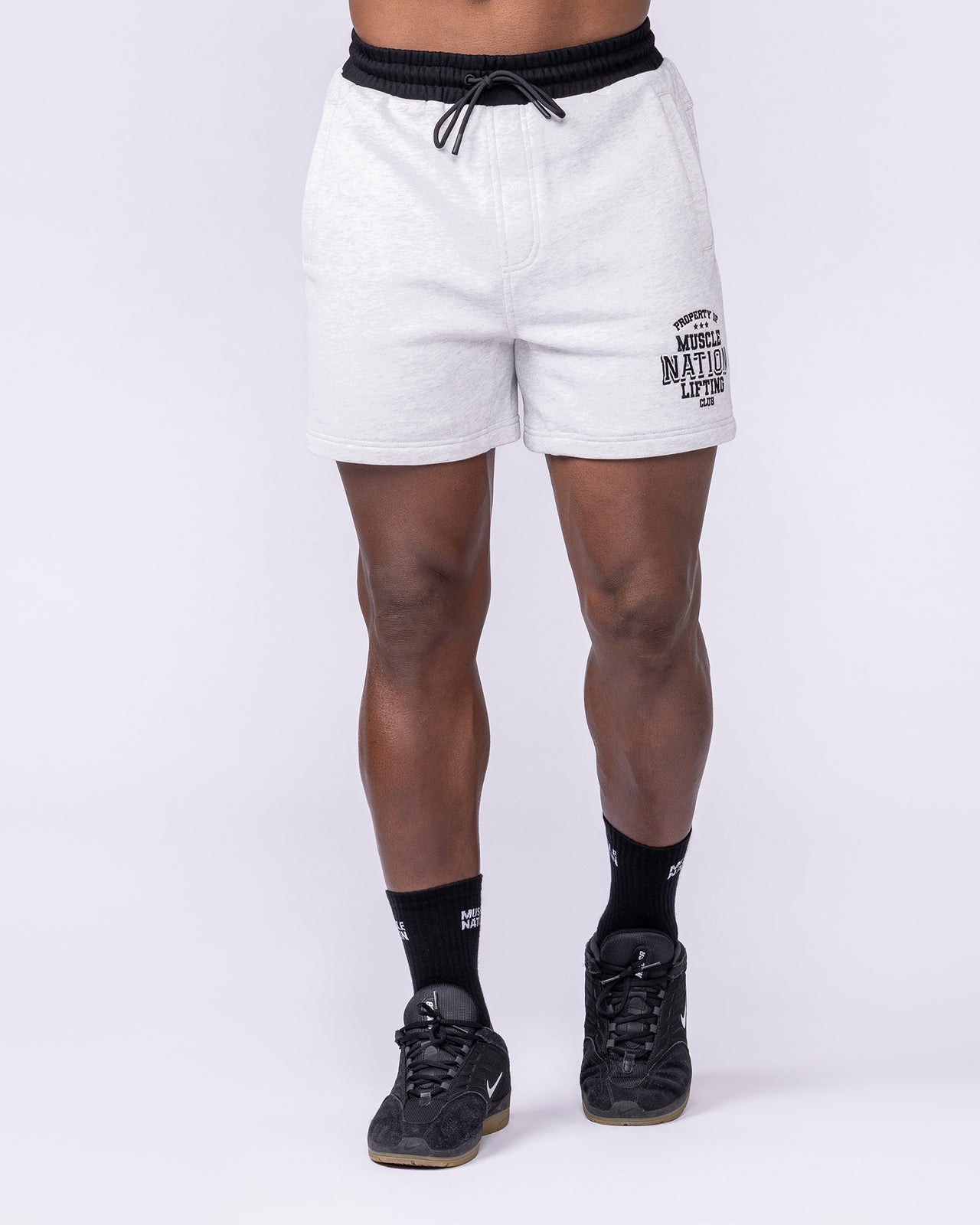 Archives Sweat 5" Shorts - Snow Grey Marl-Shorts-S-112558SNGRYMR-S-MNAPPRL47259-4-Muscle Nation