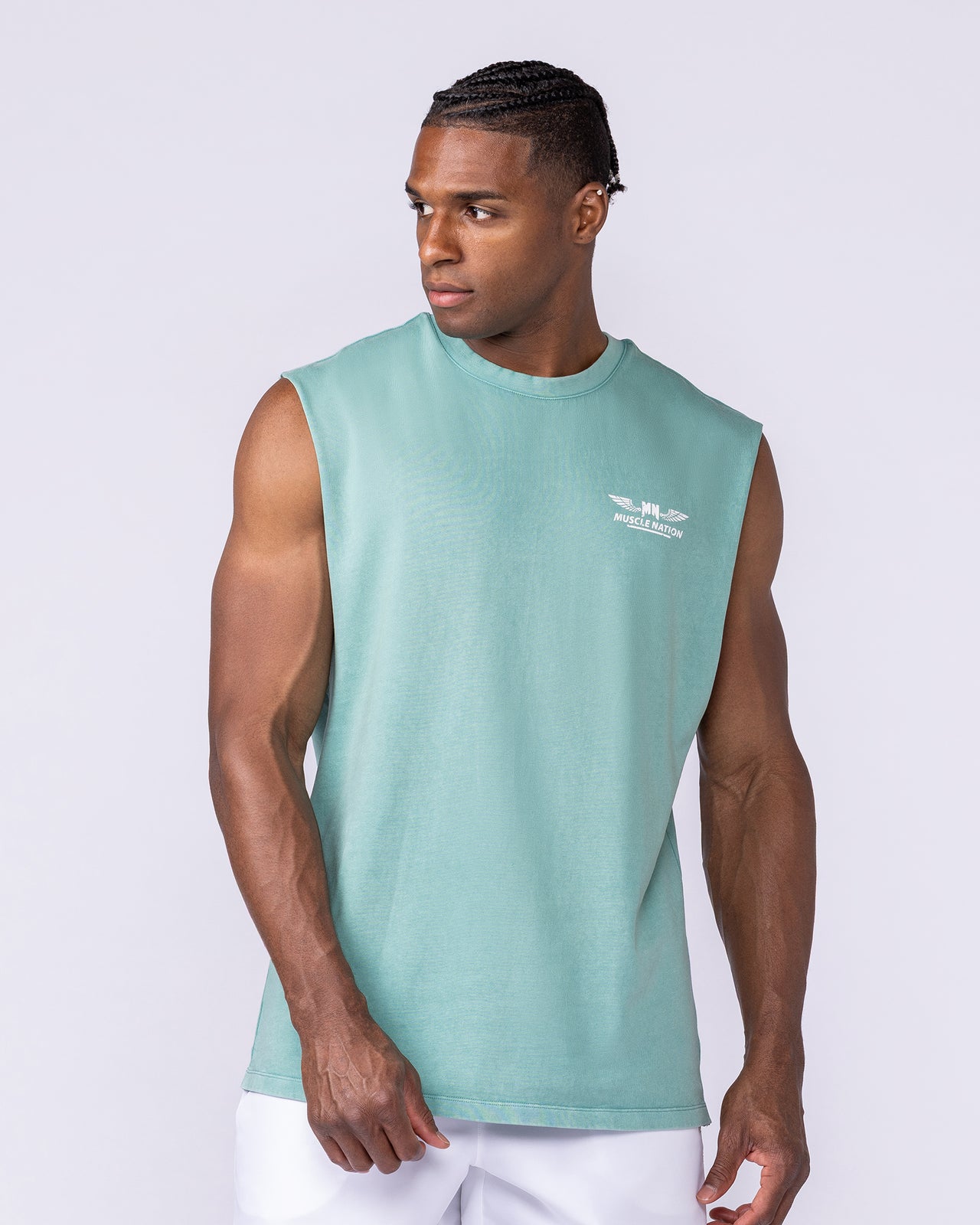 Archives Vintage Muscle Tank - Washed Alpine-Singlets & Tanks-S-1125218WAPN-S-MNAPPRL47273-2-Muscle Nation