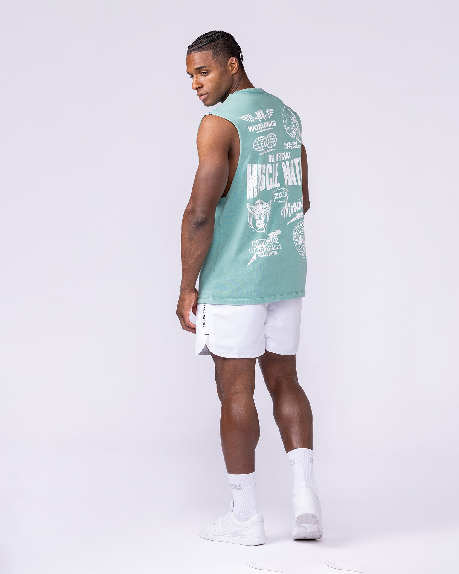 Archives Vintage Muscle Tank - Washed Alpine-Singlets & Tanks-S-1125218WAPN-S-MNAPPRL47273-5-Muscle Nation