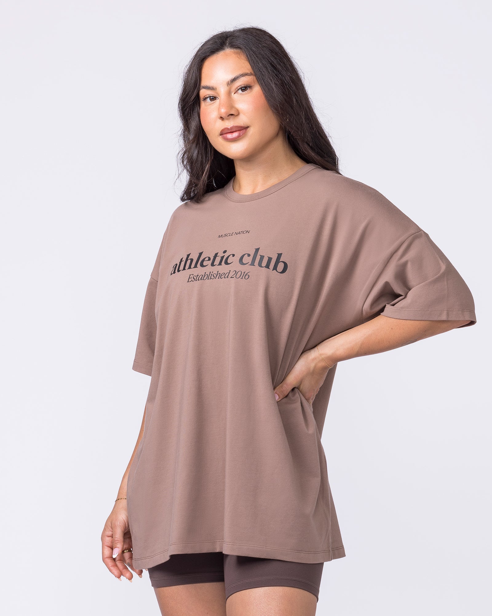 Athletic Club Oversized Tee - Cookie-T-Shirts-XXS-022613CKE-XXS-MNAPPRL48587-4-Muscle Nation