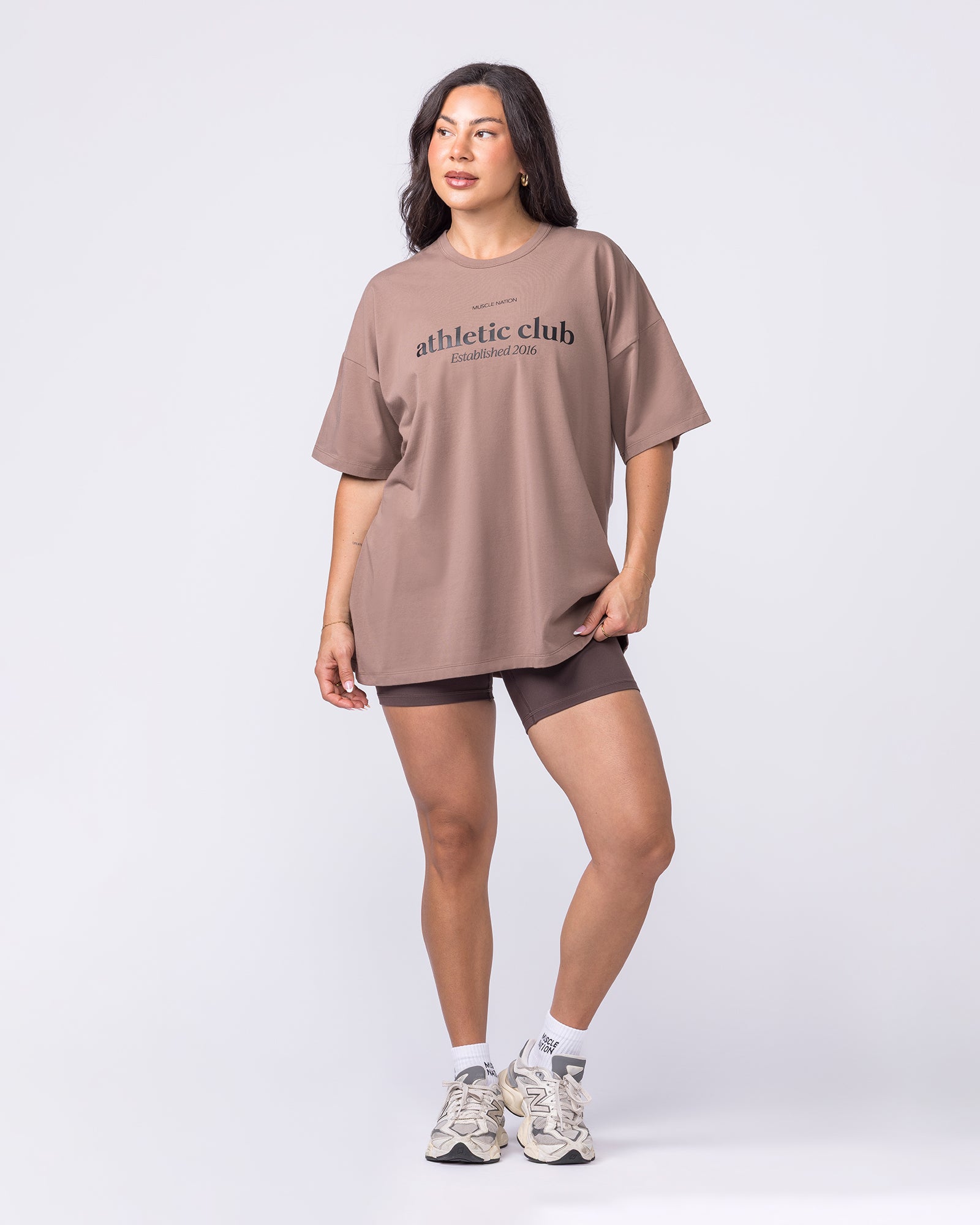Athletic Club Oversized Tee - Cookie-T-Shirts-XXS-022613CKE-XXS-MNAPPRL48587-6-Muscle Nation